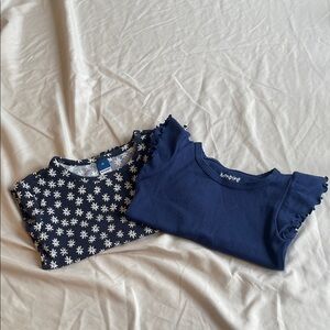Girls Old Navy & Jumping Beans Floral Patterned Top and Blue Solid